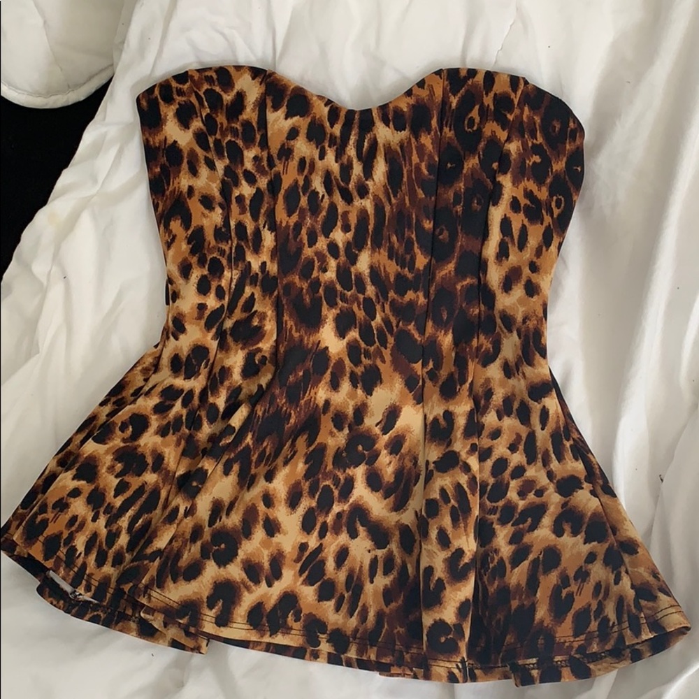 Cheetah print tube top